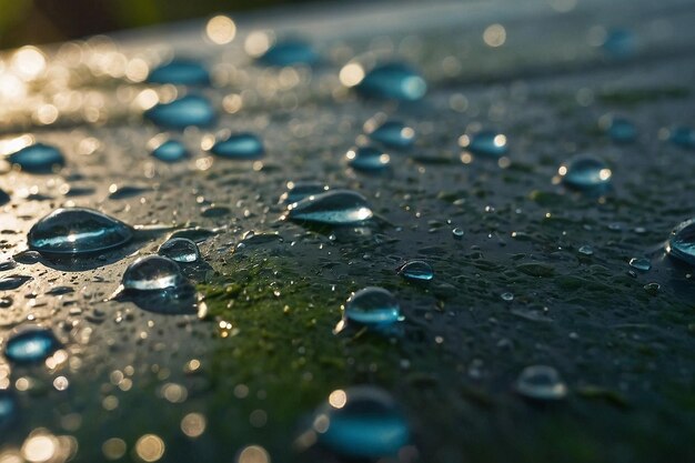 Water droplets on a greenhouse roof