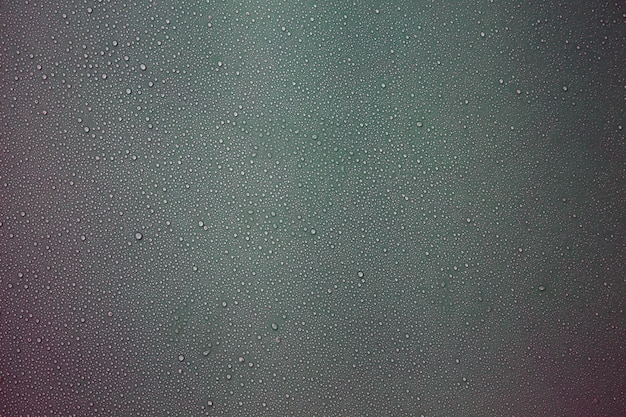 Water droplets on grey background