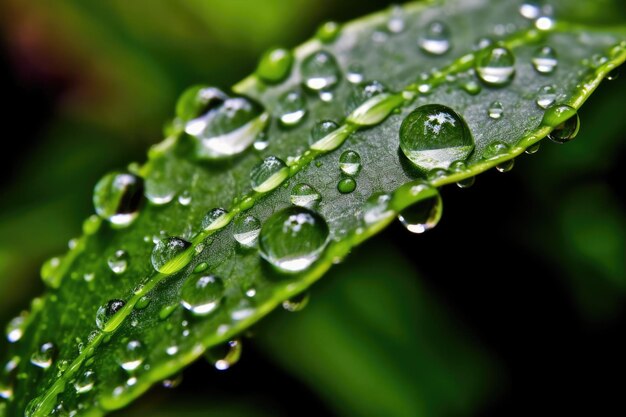 water droplets on a leaf