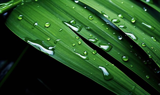 water droplets on the leaf