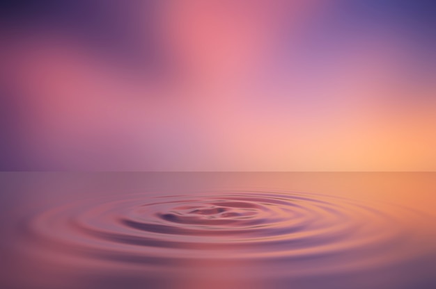 Water droplets on orange in nature