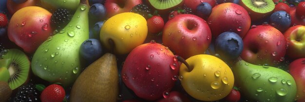 Water droplets on a red apple