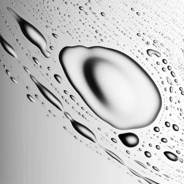 water droplets on a surface closeup shot