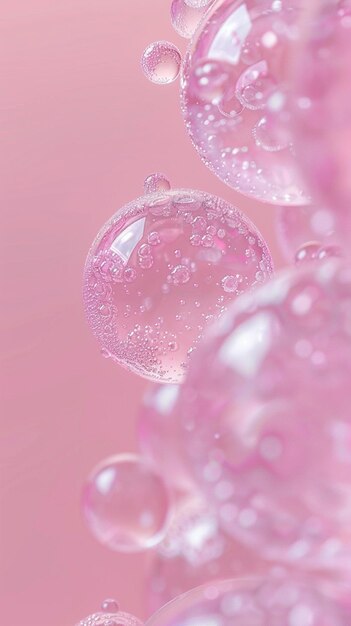 water droplets that are on a pink background