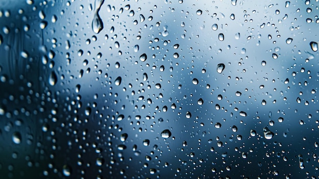 water droplets on the transparent window Generative Ai