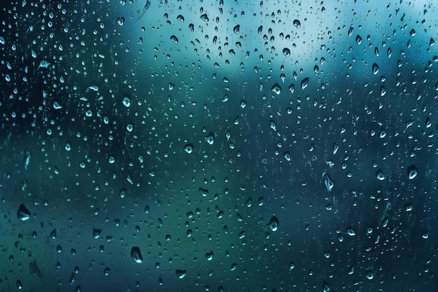 Water Droplets on Window at the Rain