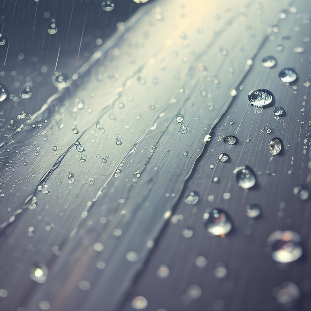 Foto gocce d'acqua su una finestra con una finestra sullo sfondo.