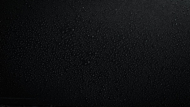 Water drops on black background Macro Black banner