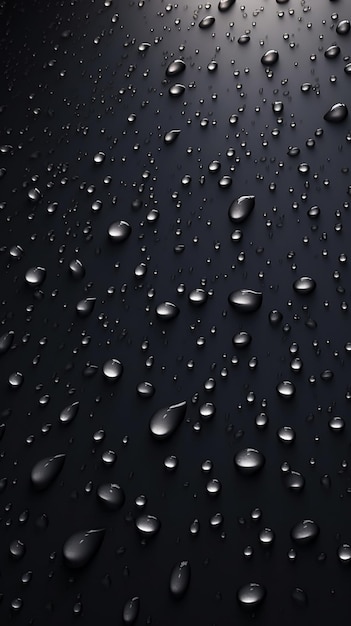 Premium AI Image | Water drops on a black background