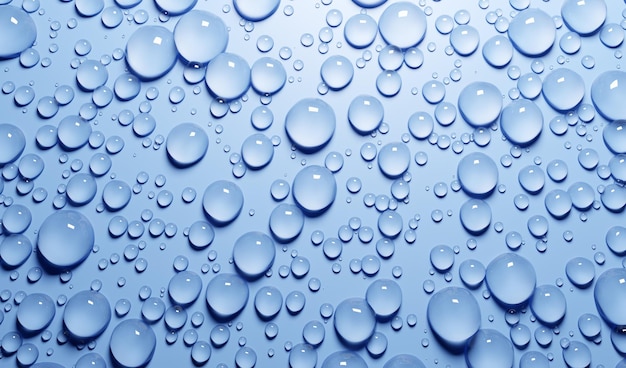 Water drops blue background