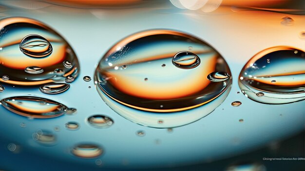 water drops on a blue bottle