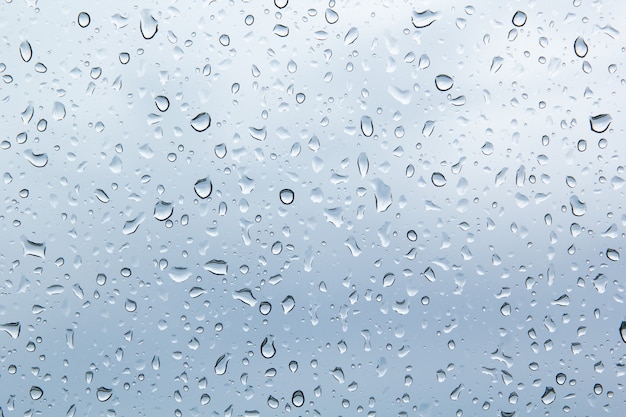 Water drops on car glassrain drops on clear window