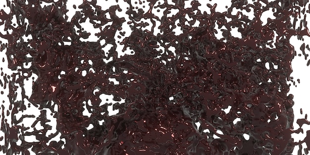 물 방울 초콜릿 방울 초콜릿 커피 코코아 3d 그림의 스플래시