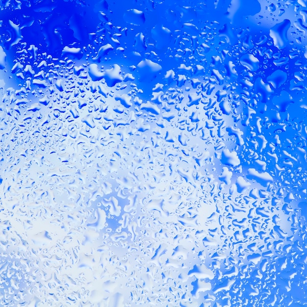 Water drops on colorful glass 