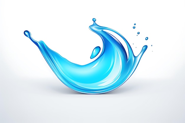 Water drops current drops spray waves and splashes aqua drop element dripping liquid or