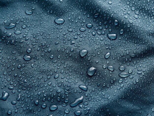 Water drops on the fabric.