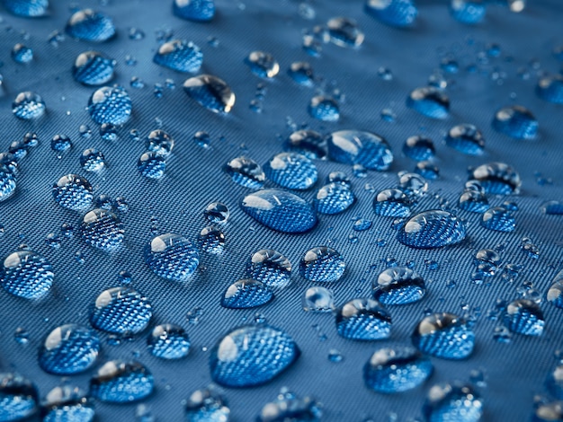 Water drops on the fabric.