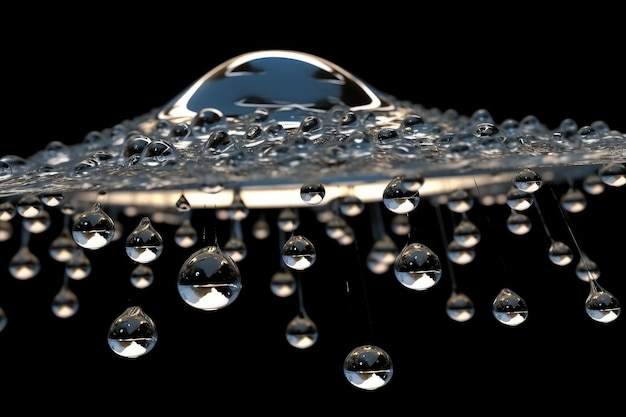 water drops fall to form ripples professional advertising photography