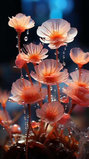 Water drops on a flower