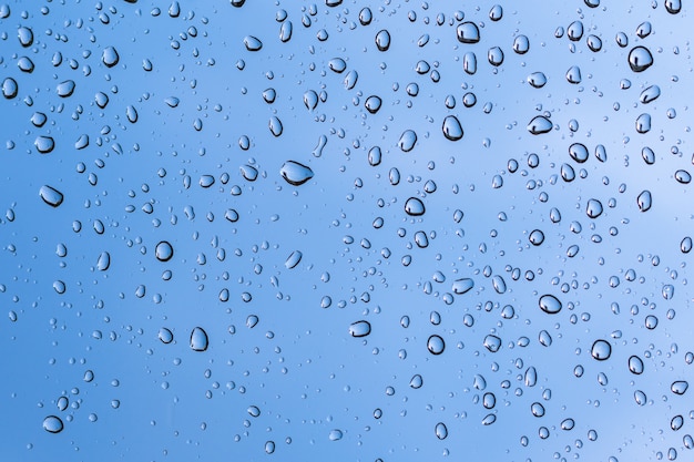 Water drops on glass background