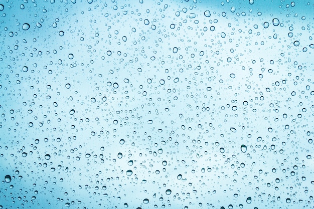 Water drops on glass, rain drop