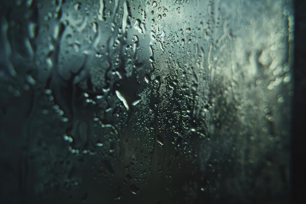 Water drops on glass