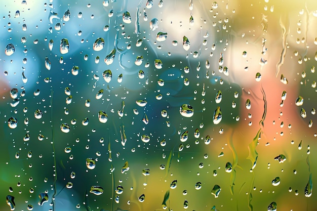 Water drops on glass