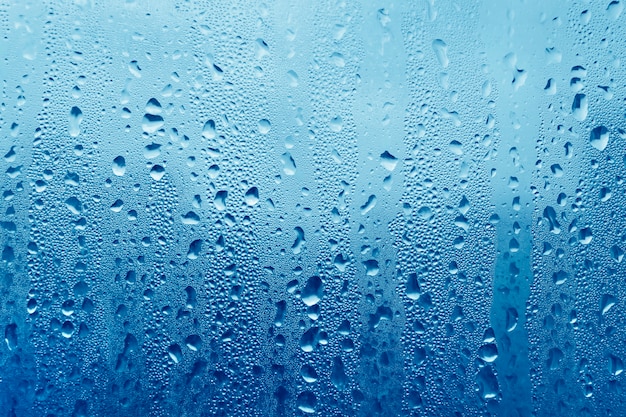 Water drops on glass