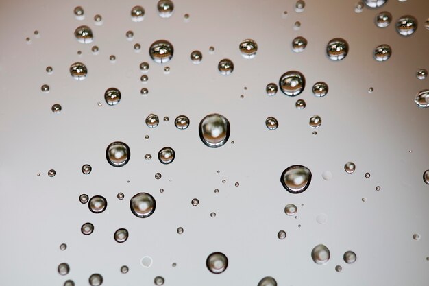 Water drops on the green and brown background