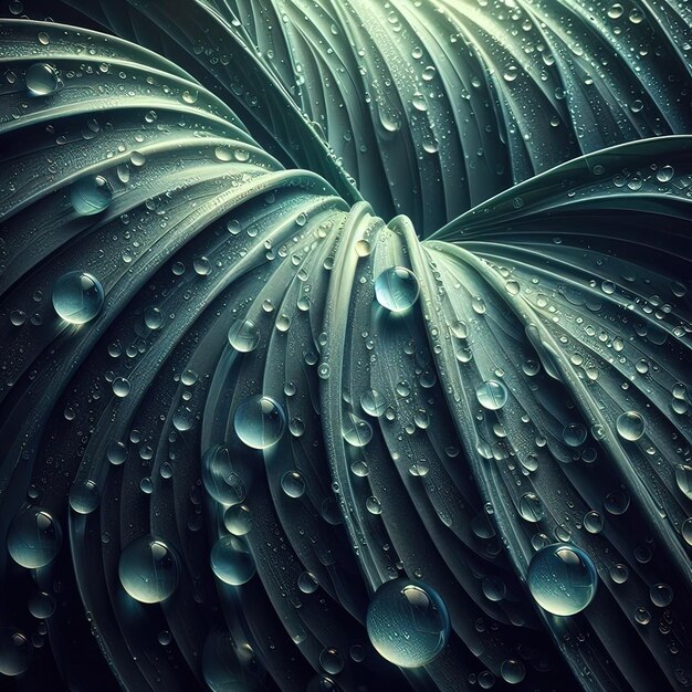 HD 벽지 잎에 물방울