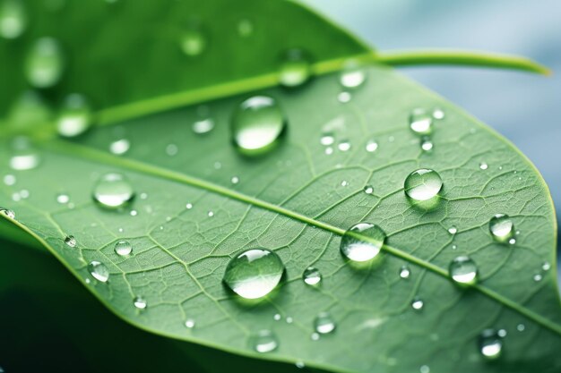 Water drops on leaf