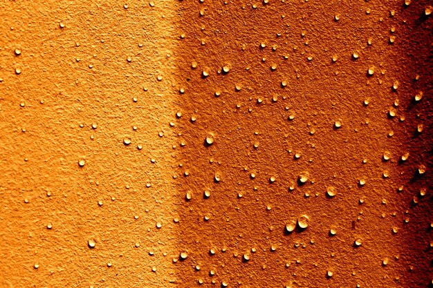 water drops on a metal surface