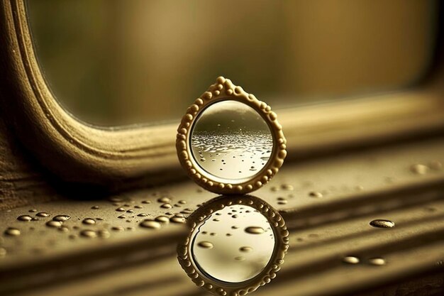 Water drops on the mirror