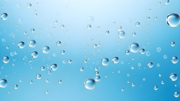 사진 파란색 배경 glassphorism 벡터 02에 물 방울