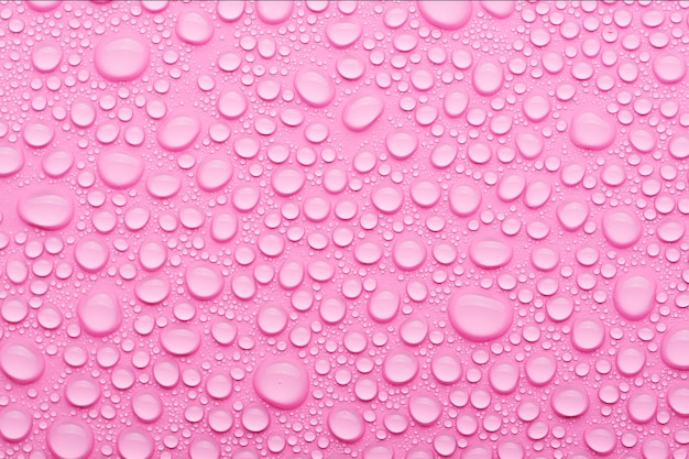 Water drops on a pink background