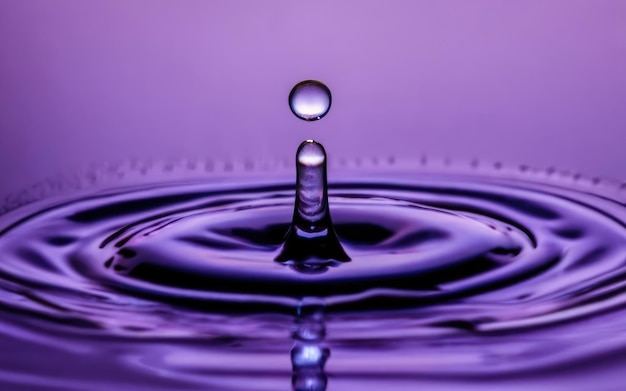 Water drops on purple background