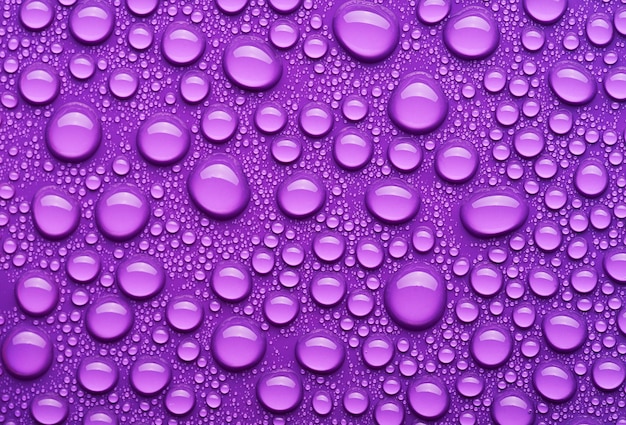 Water drops on a purple background