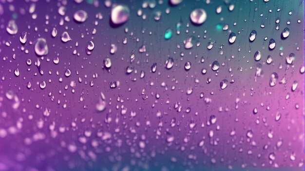 Photo water drops on a purple background