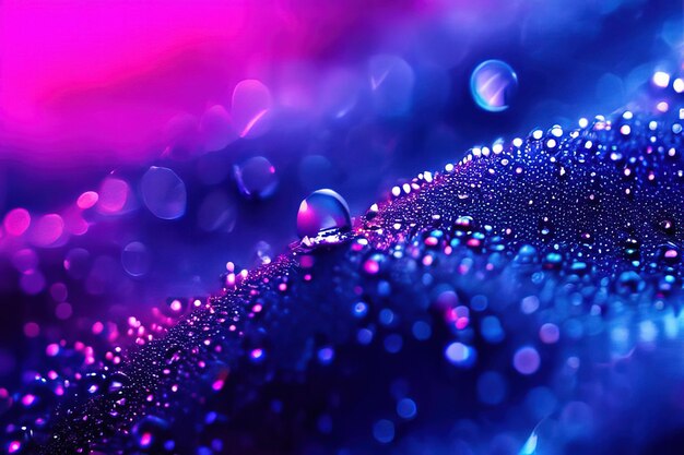 water drops on a purple background