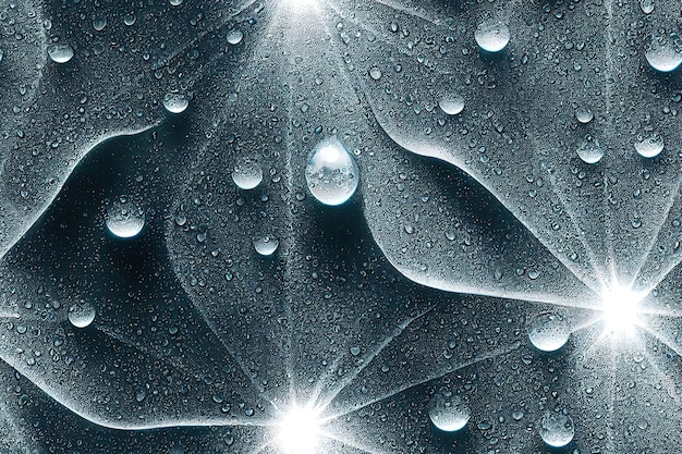 水滴のシームレスなテキスタイル パターン 3 d イラストレーション