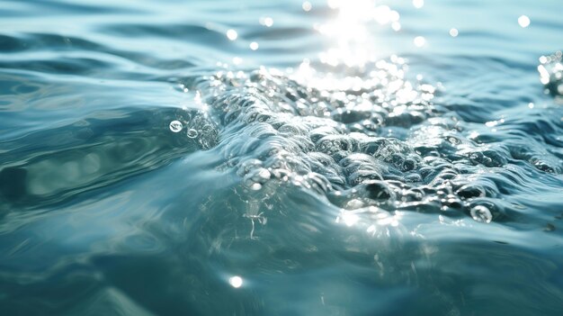 Water drops splashes waves ocean waterfall realistic photo