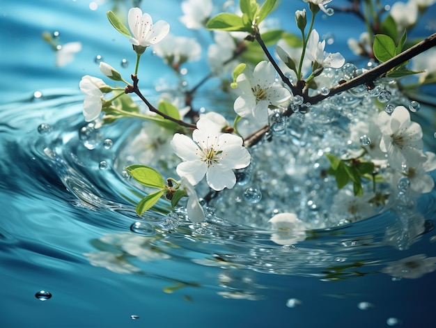 water drops splashes waves ocean waterfall realistic photo