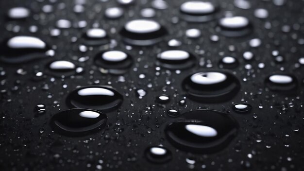 Water drops texture background black design