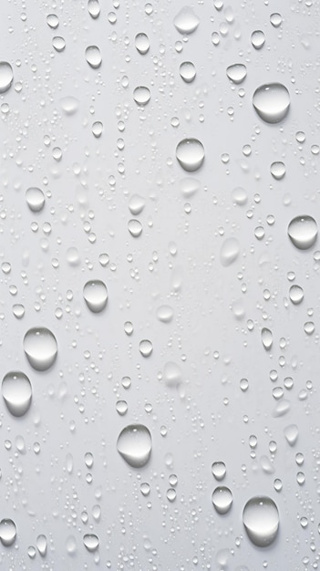 Water drops on a white background