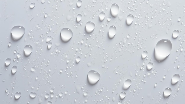 Water drops on a white background