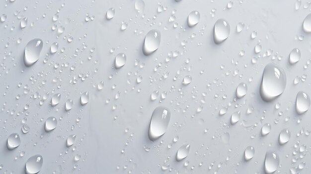 Photo water drops on a white background