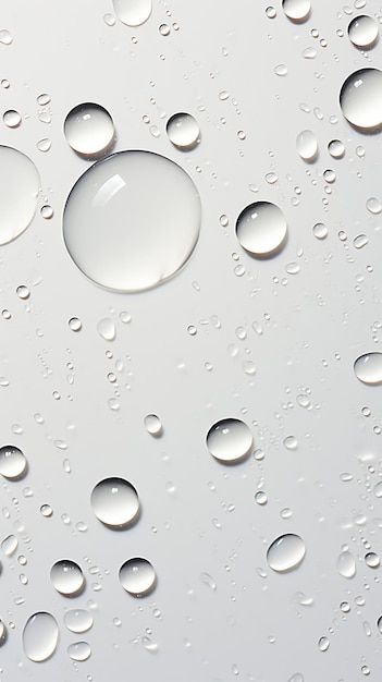 Photo water drops on a white background