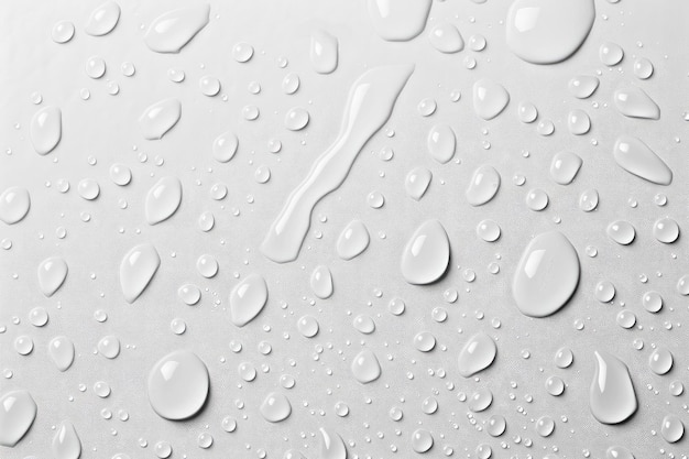 капли воды на белой поверхности с каплями воды