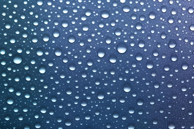 Water Drops On Window Glass