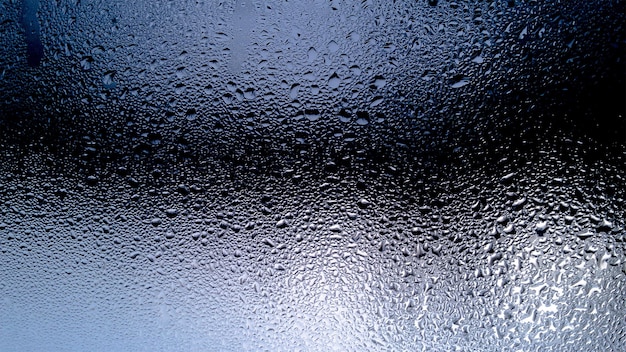 Photo water drops on a window glass